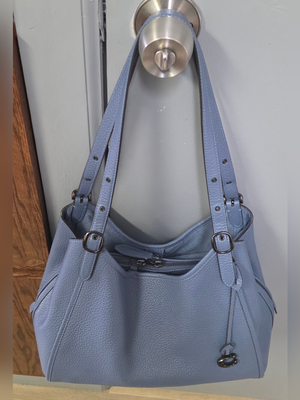 Coach Lori Pebbled Leather Shoulder Bag EUC - Picture 3 of 14